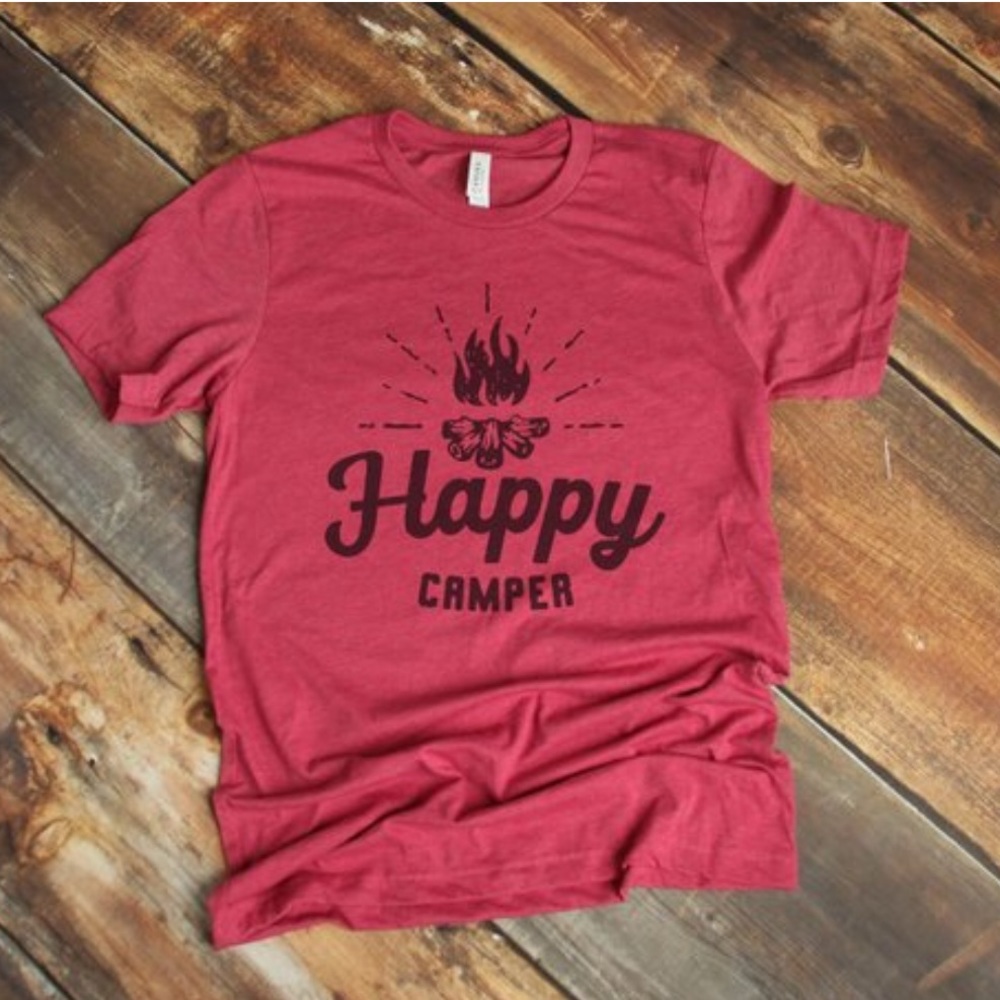 Happy camper shirt - adventure tee - NWT - hiking
